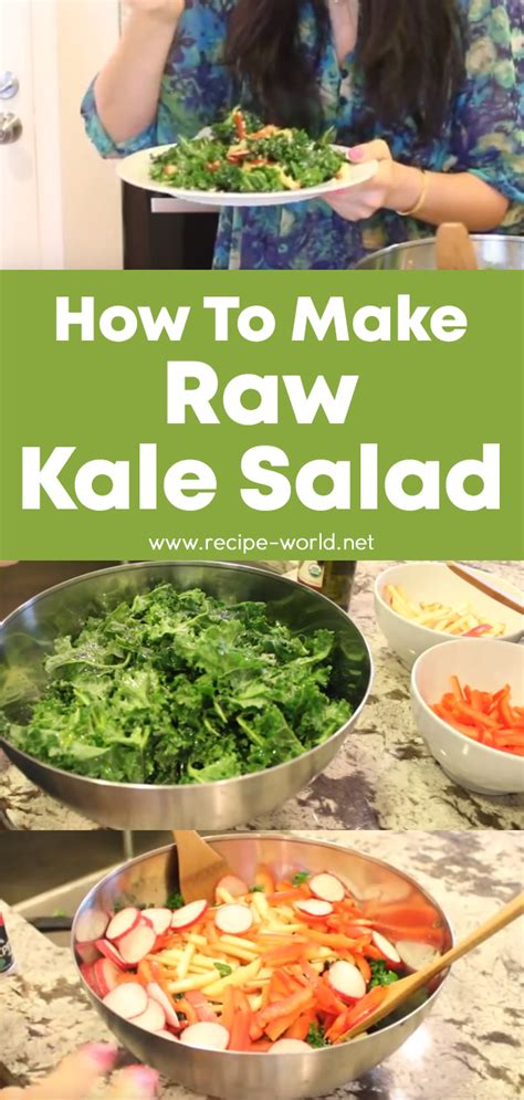 Recipe World How To Make A Raw Kale Salad Recipe World