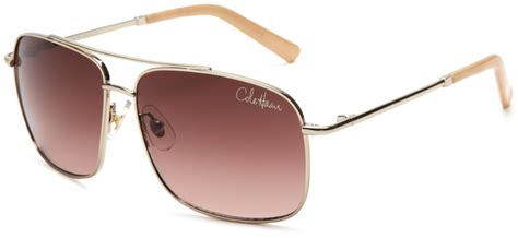 Cole Haan Womens 699 Pilot Sunglasses In Gold Gold Framebrown