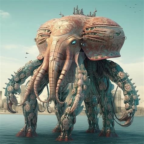 Biocybernetics Elephant Octopus Hybrid By R3darch0n On Deviantart