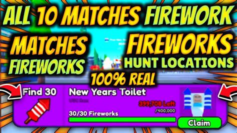 Real How To Find All Matches Firework Locations In Roblox Toilet