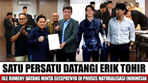 Sudah Tiba Di Indonesia Erik Tohir Langsung Proses Naturalisasi