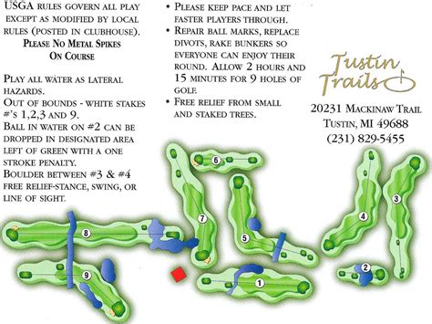 Scorecard and Course Map - Tustin Trails Golf Course