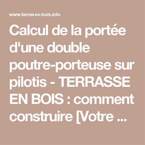 Calcul Port E Poutre Bois Pr Sentation Ctb Structures