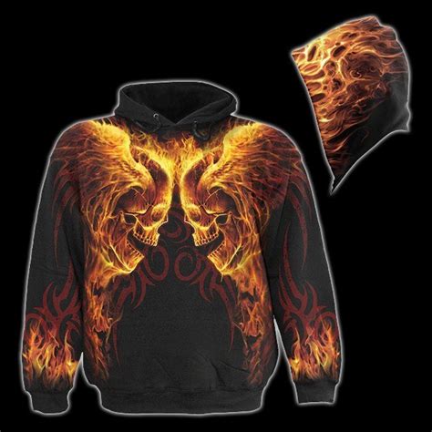 Kapuzenpulli Burn In Hell Kapuzenpullover Spiral Gothic