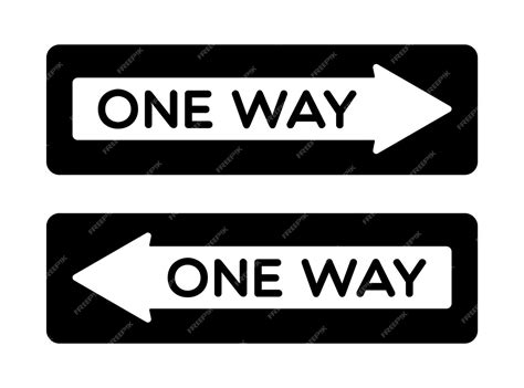 Premium Vector Vector One Way Sign On White Background