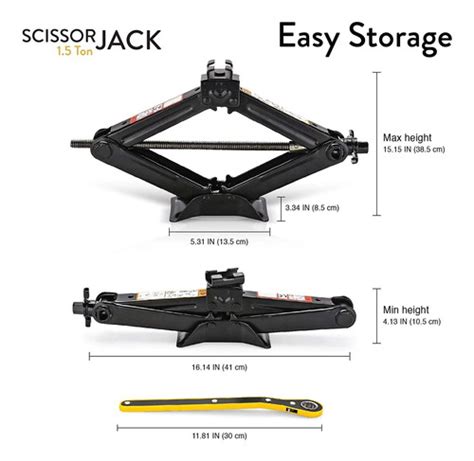 Gato De Tijera Para Coche Ton Lbs Jack Neumatico Ki Envío gratis