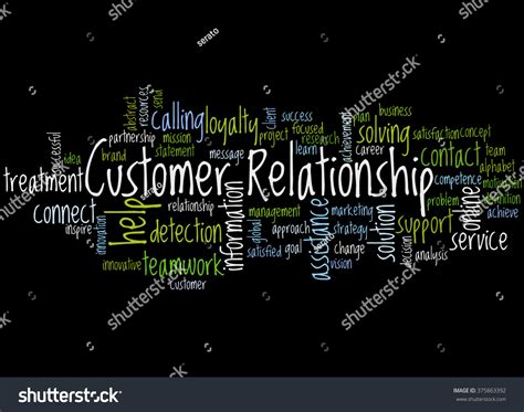 Customer Relationship Word Cloud Concept On Stock Illustration