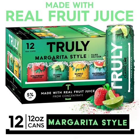 Truly Hard Seltzer Margarita Style Variety Pack 12 Pack 12 Fl Oz