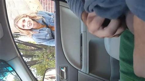 Car Dickflash Hot Blonde Tnaflix