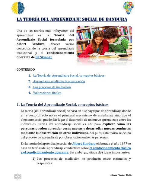 384186314 La Teoria del Aprendizaje Social de Bandura pdf La TeorÌa