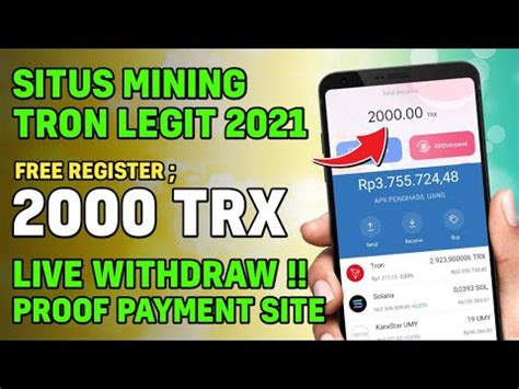 Website Mining Tron Legit Proof Payment Site Trxms Mining Tron