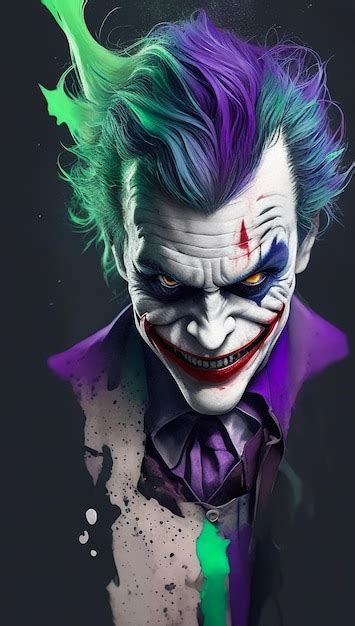 Premium Photo | A detailed illustration face of Evil the Joker