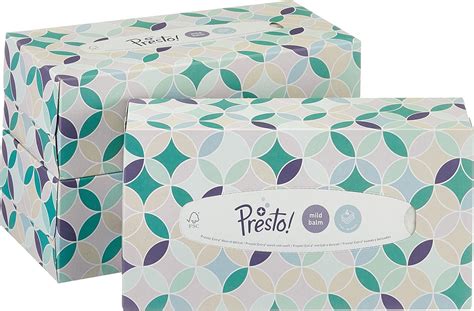 Amazon Brand Presto 4 Ply Facial Tissues With Mild Balm