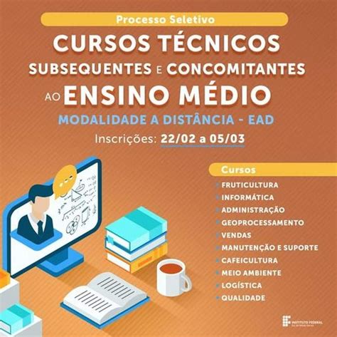 Inscrições para os Cursos Técnicos gratuitos EAD do IFSULDEMINAS