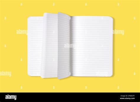 Blank Open Office Notepad Or Notebook With Flipping Pages Isolated On