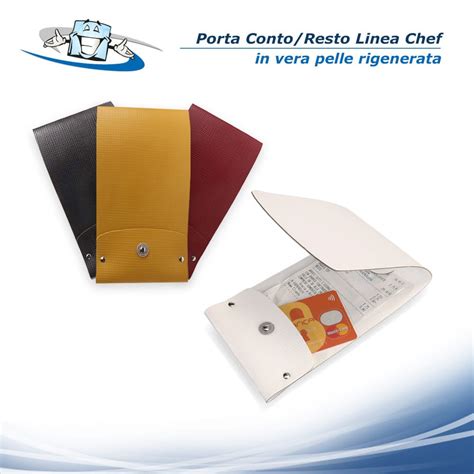 Linea Chef Porta Conto Resto Light In Vera Pelle Rigenerata