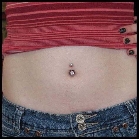 Belly Button Piercing Half Innie Outie