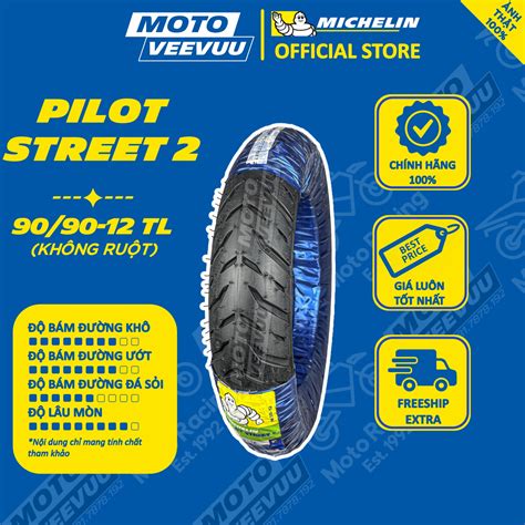 Vỏ lốp xe máy MICHELIN 9090 12 TL Pilot Street 2 Lốp không ruột