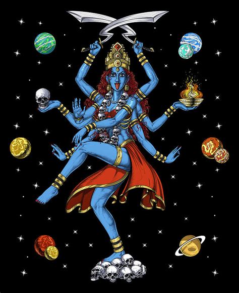 Hindu Goddess Kali Digital Art By Nikolay Todorov Fine Art America