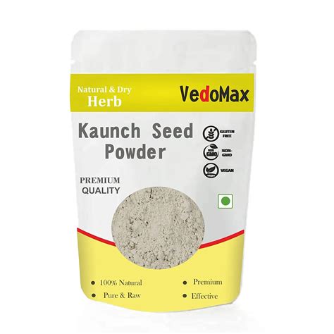 Vedomax Kaunch Seeds Black Powder Kauch Beej Kala Konch Mucuna