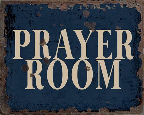 Prayer Room Metal Sign, Prayer Room Sign, Prayer Room Plaque. Retro ...