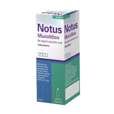 Notus Mucolitico Mg Ml Solucion Oral Frasco Ml Farmacia