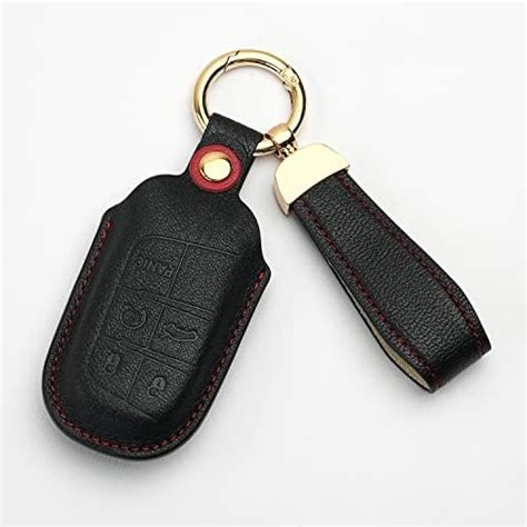 Amazon Bqepe Genuine Leather Case For Jeep Key Fob Cover Keychain