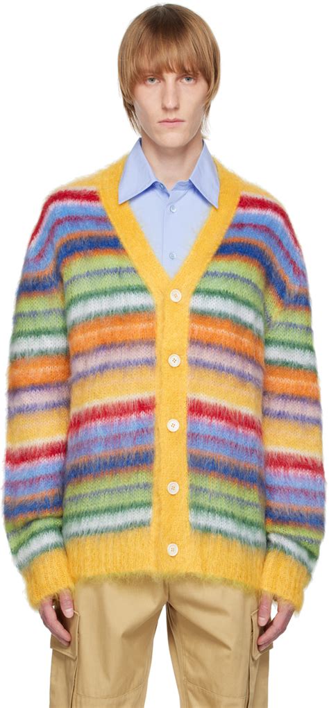 Marni Multicolor Striped Cardigan SSENSE