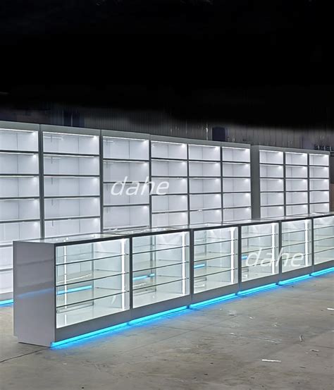 Commercial Glass Cabinets Display Case For Dispensary Smoke Store