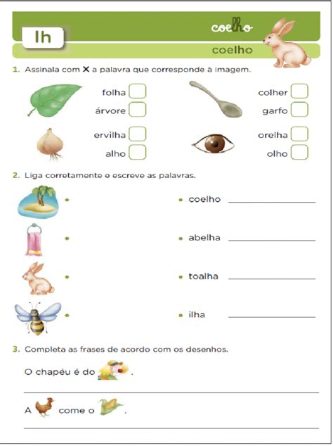 Atividades De Portugu S Complete As Palavras Li Ou Lhi Imprimir