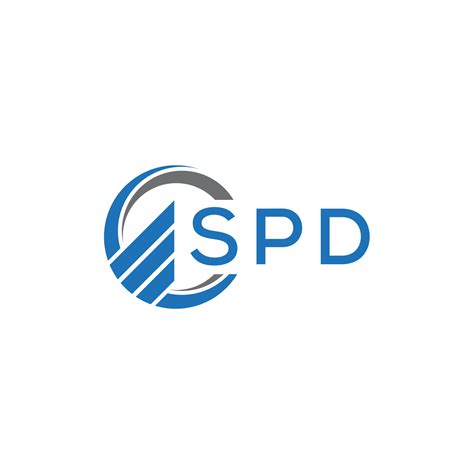 SPD Flat accounting logo design on white background. SPD creative initials Growth graph letter ...