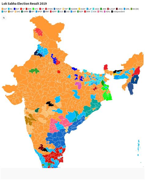 India 2019 Lok Sabha Seats W Bar Chart Popups Flourish