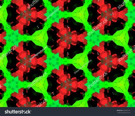 Green Blue Red Black Seamless Extruded Stock Illustration 633543101