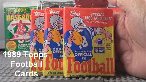 1989 Topps Football Card Wax Packs Opening 3 Packs Barry Sanders Troy