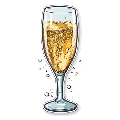 Premium AI Image A Glass Of Champagne With Bubbles