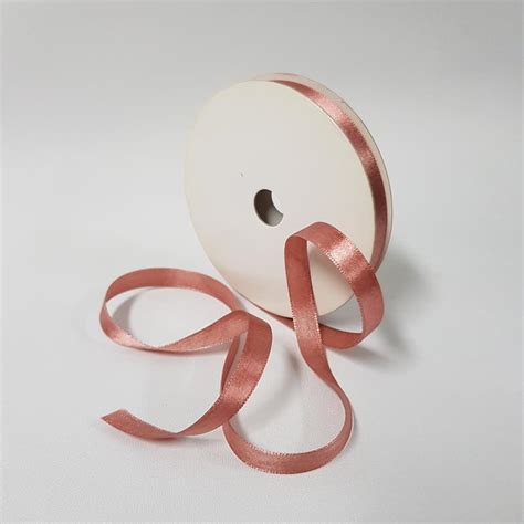 Satin Ribbon Single Sided Mm Old Rose Desflora