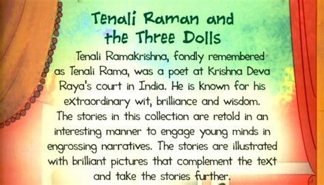 Tenali Raman Stories Tenali Raman And The Three Dolls - Tenali Raman Stories Tenali Raman And ...