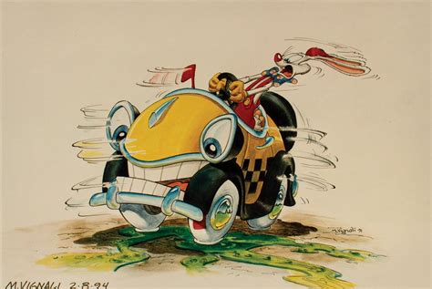 Signed Roger Rabbits Car Toon Spin Concept Art Print