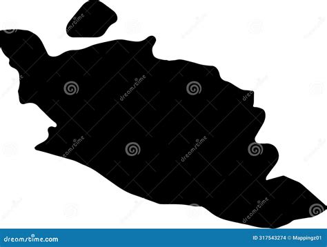 Vaucluse France Silhouette Map With Transparent Background Stock Vector