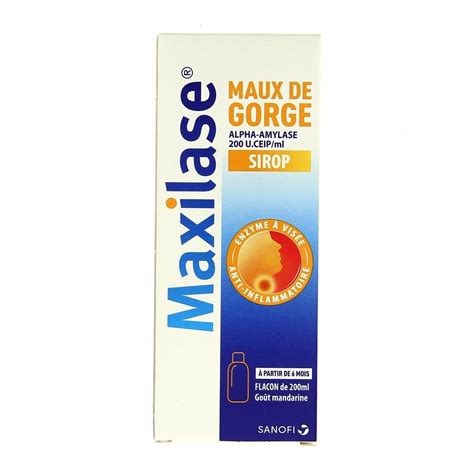 MAXILASE 20000 U SIR 200 ML Pharmacie Online