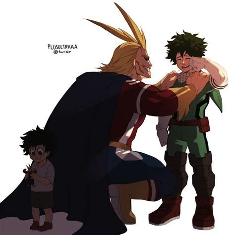 Midoriya Izuku And All Might Boku No Hero Academia My Hero Academia