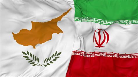 Iran And Cyprus Flags Together Seamless Looping Background Looped Bump