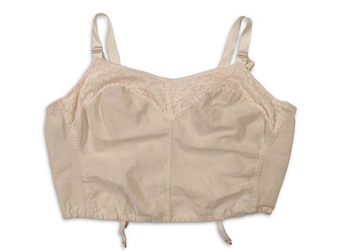 Rare Vintage Corselette 4 Garters Open Bottom Corset Gem