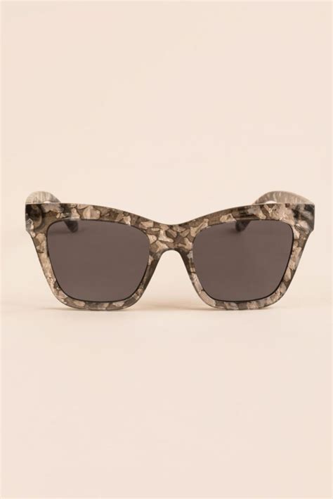 Accessories Francesca S Marsha Crinkled Square Cat Eye Sunglasses