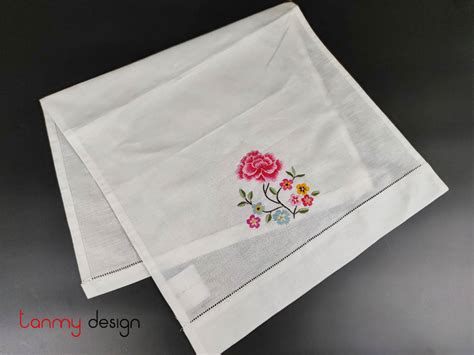 Hand Towel Peach Blossom Embroidery