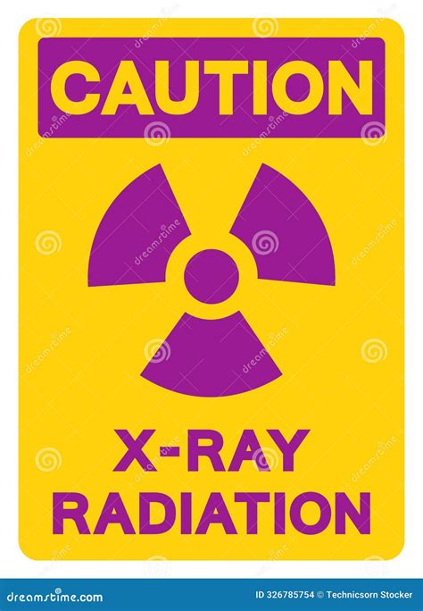 Caution X Ray Radiation Symbol Sign Vector Illustration Isolated On