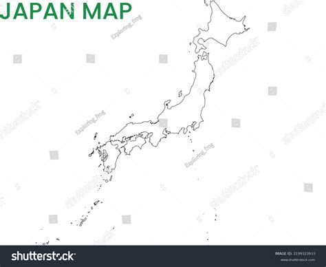 High Detailed Map Japan Outline Map Stock Vector (Royalty Free) 2199323933 | Shutterstock