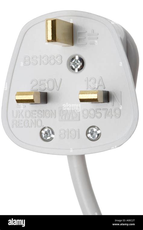 British Electrical Plug 13 Amp Live Neutral And Earth Stock Photo Alamy