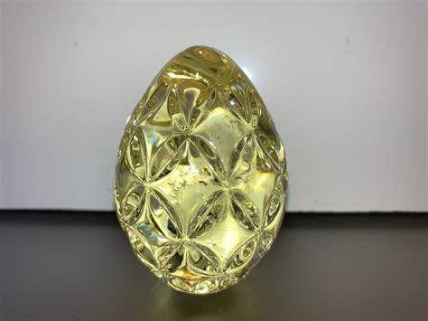 Waterford Crystal Gold Egg Waterford Egg Paperweight Vintage Etsy