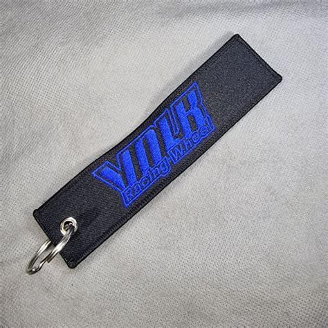 Limited Stock Motorsport Automotive Brand Woven Fabric Cloth Keychains